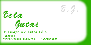bela gutai business card